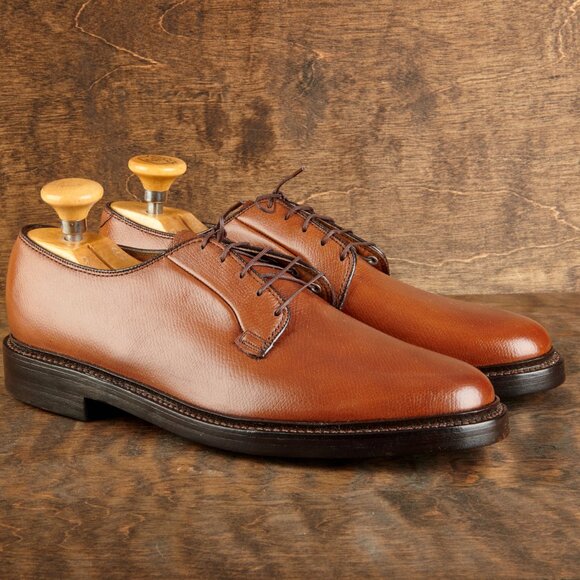 Florsheim 93603 NOS 5 Nail V-Cleat Brown PTB Men's Dress Shoes w/ Trees and Bags - Picture 3 of 16